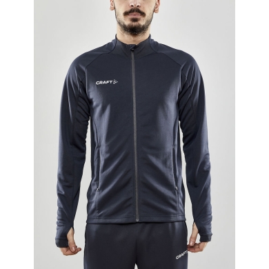 Craft Training Jacket Evolve Full Zip - durable mid-layer jacket made of stretch material - dark grey Men